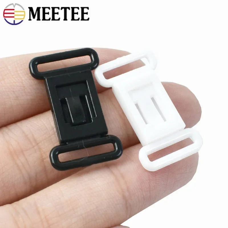 50/100/200Sets 12.5mm Plastic Buckles Adjustable Bra Strap Clip Connect Clasp Bikini Tape Release Buckle DIY Sewing Accessories