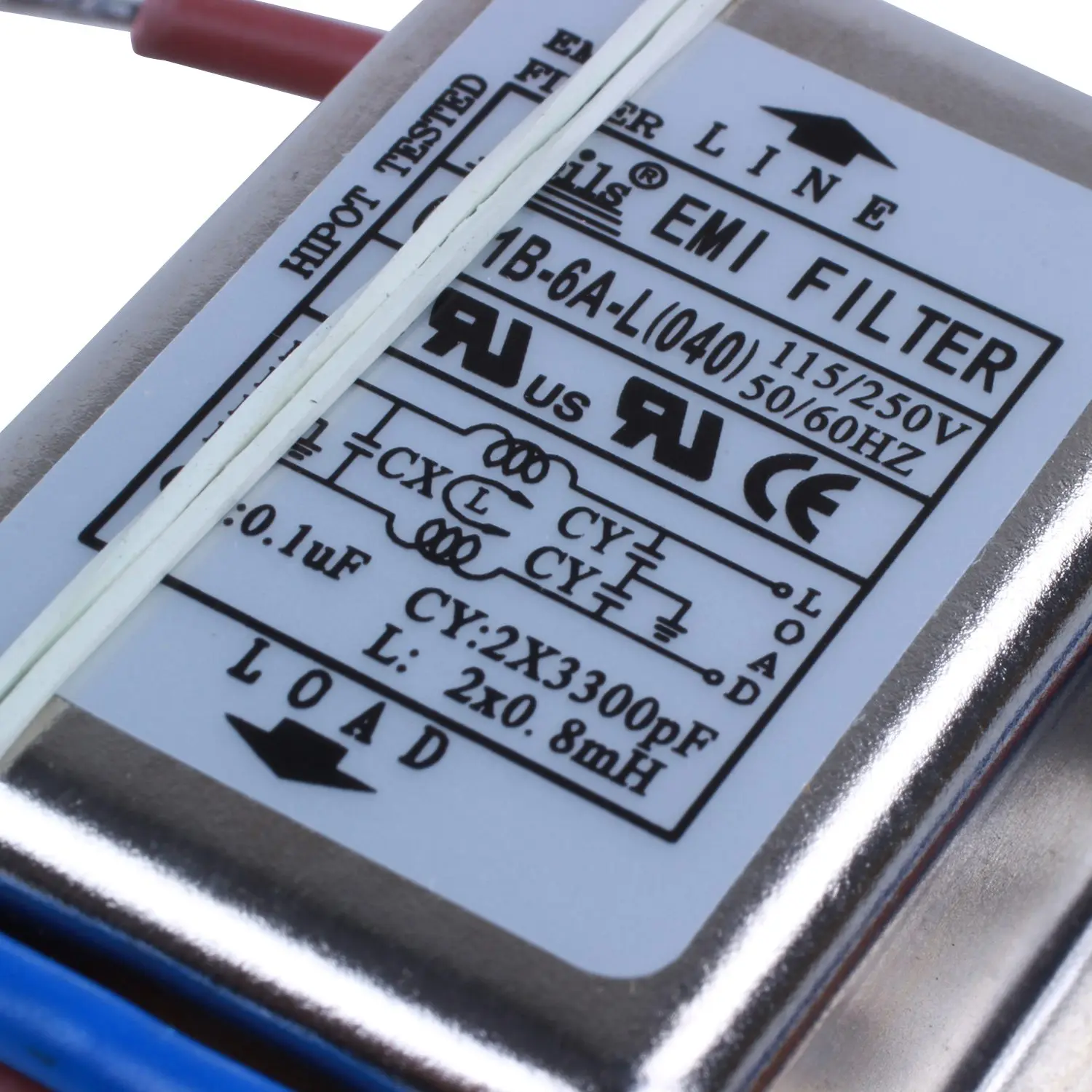 AC 115 V / 250 V 6 A EMI individual Phase noise filter