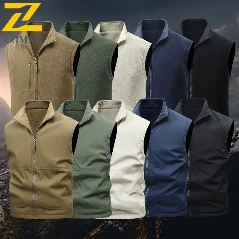 

COMXZ Vest Mens Multi-Color Lightweight Breathable Sleeveless Jacket for Fishing Outdoor Casual Windproof Water-Resistant Wear