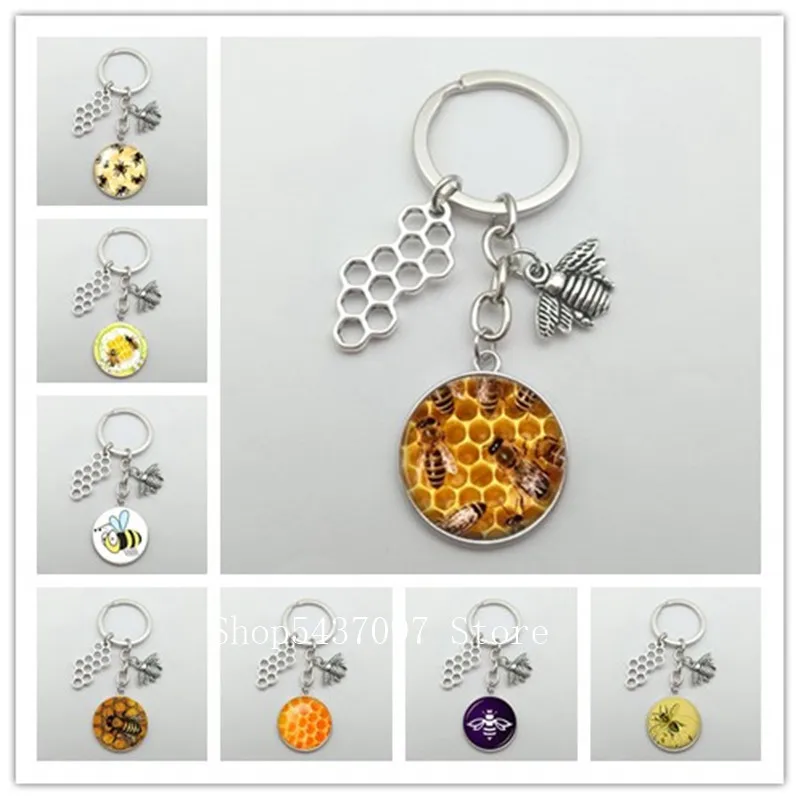 Милый-эмалированный-брелок-в-виде-пчелы-с-насекомыми-модный-геометрический-сотовый-брелок-в-виде-пчелы-с-3d-принтом-стеклянный-купол-брелок-для-ключей-брелок-шмель