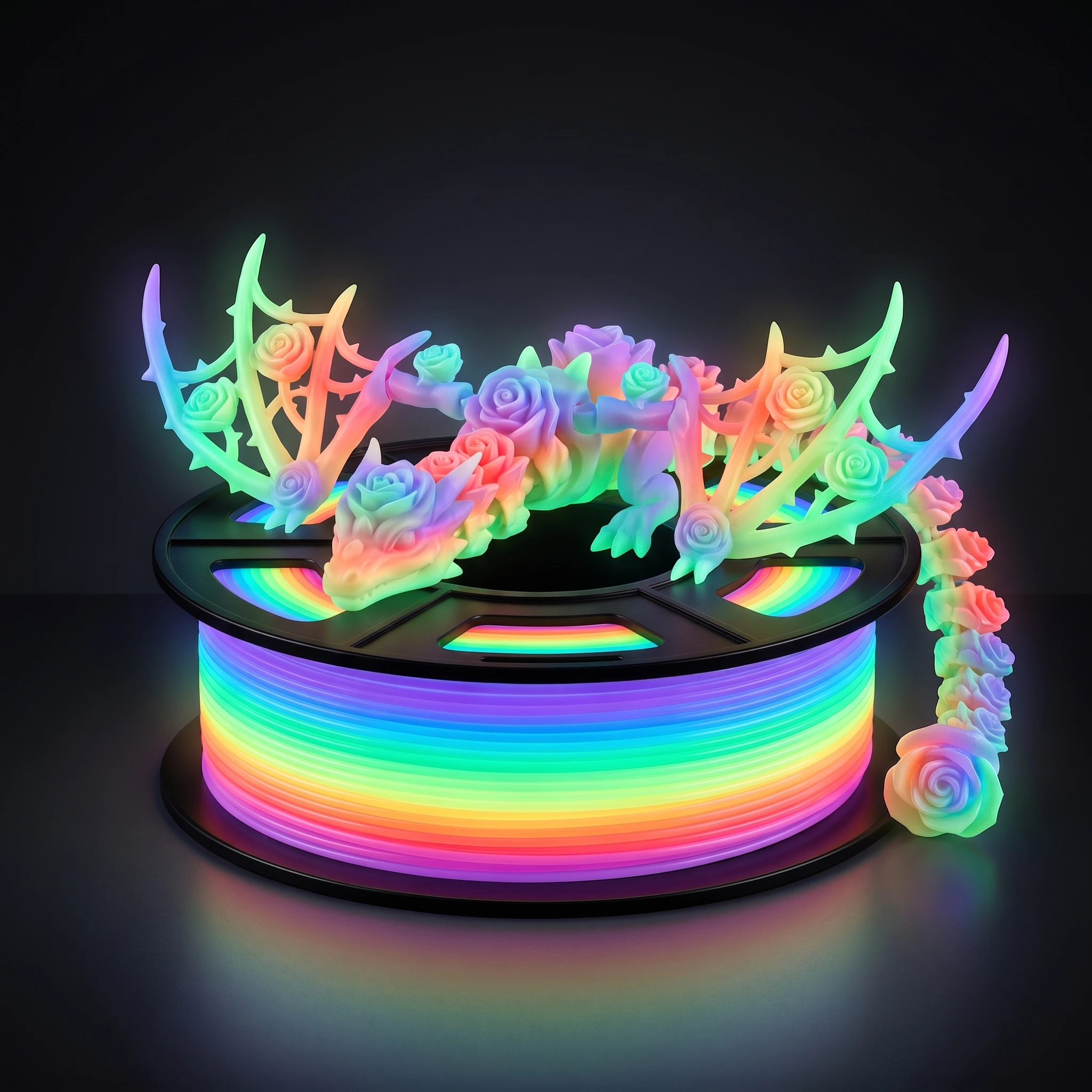 Glow in The Dark PLA Filament 1.75mm, Colorful & Long-Lasting Glow 3D Printing Filament for FDM 3D Printer,250g