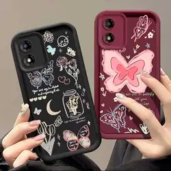 E13 Butterfly and Blossom Sky Eye Ladder Phone Case For Motorola Moto E40 E32 E30 E22i E22 E13 Cover