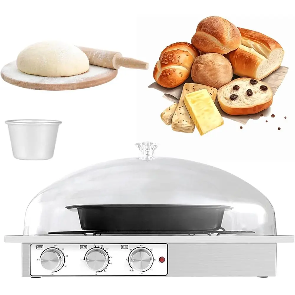 

Тестомес для хлеба с функцией нагрева, камерой для расстойки и набором для закваски, 410x310x280 мм