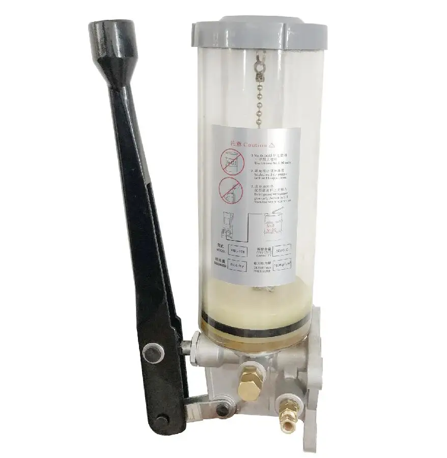 YGL-T08 Manual Grease Lubrication Pump 800cc 6mm Stainless Steel Outlet Hand Operated Oiler for 00-000# Grease