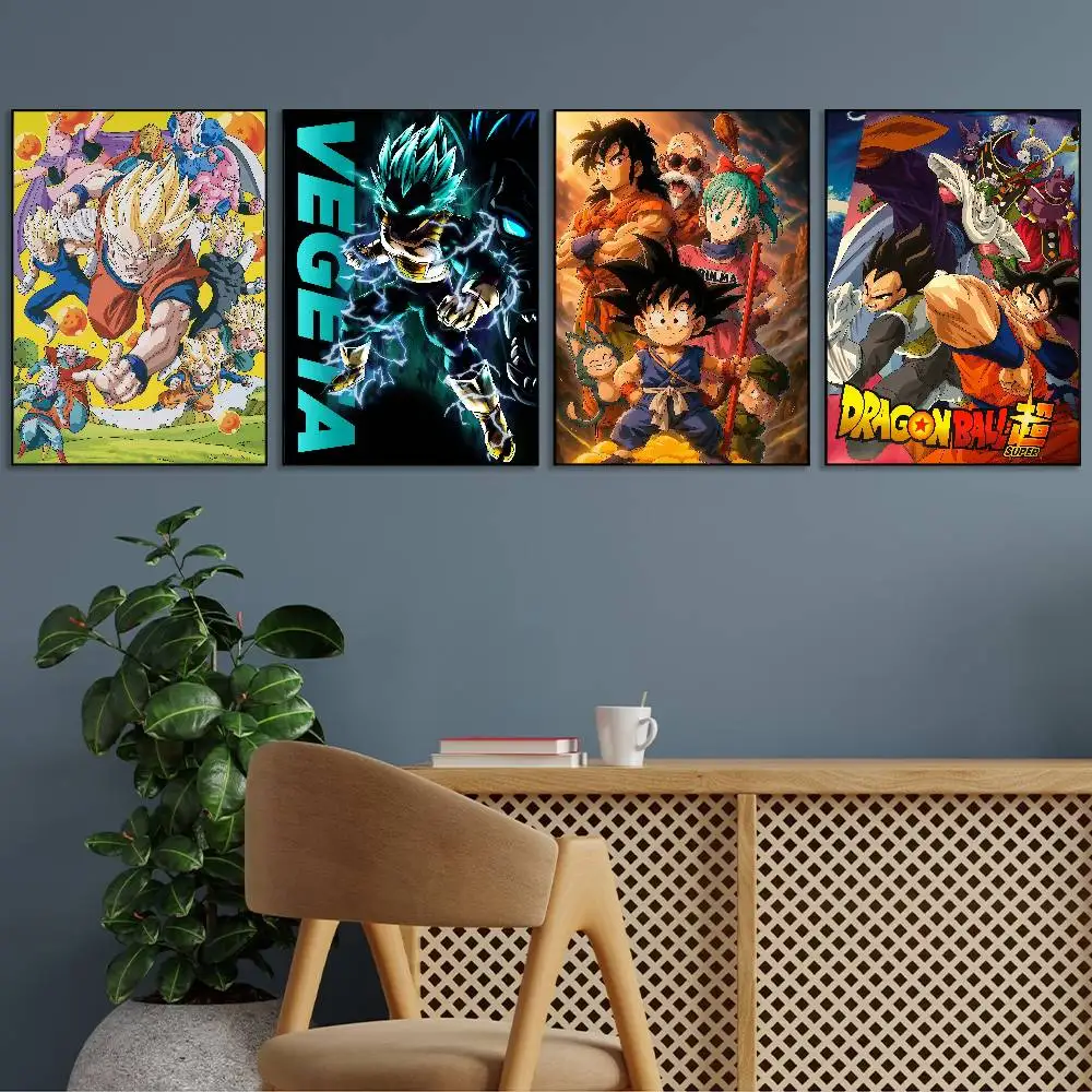 Anime D-DRAGON B-BALL Poster HD Sticky Wall Art Printing Waterproof Home Living Bed Room Bar Aesthetic Decor