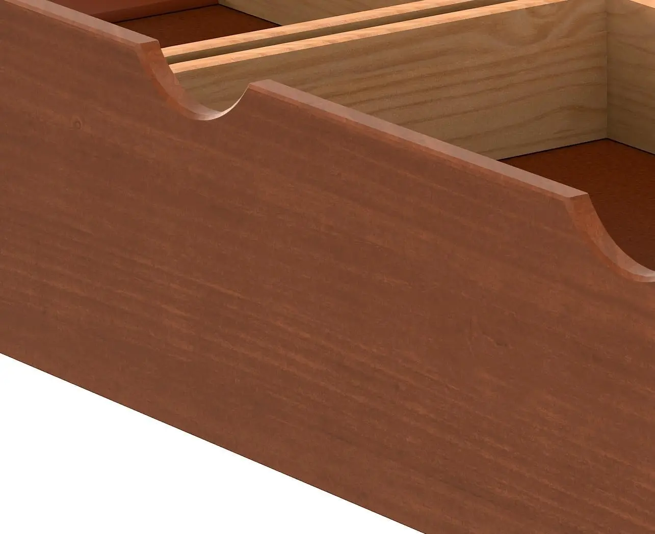 Cajones de almacenamiento castaño debajo de la cama, juego de 2,  organizadores con ruedas de madera, se adapta a marcos de cama de 9,75  pulgadas. Alto o más, yo para niños /, image size:1285x1049