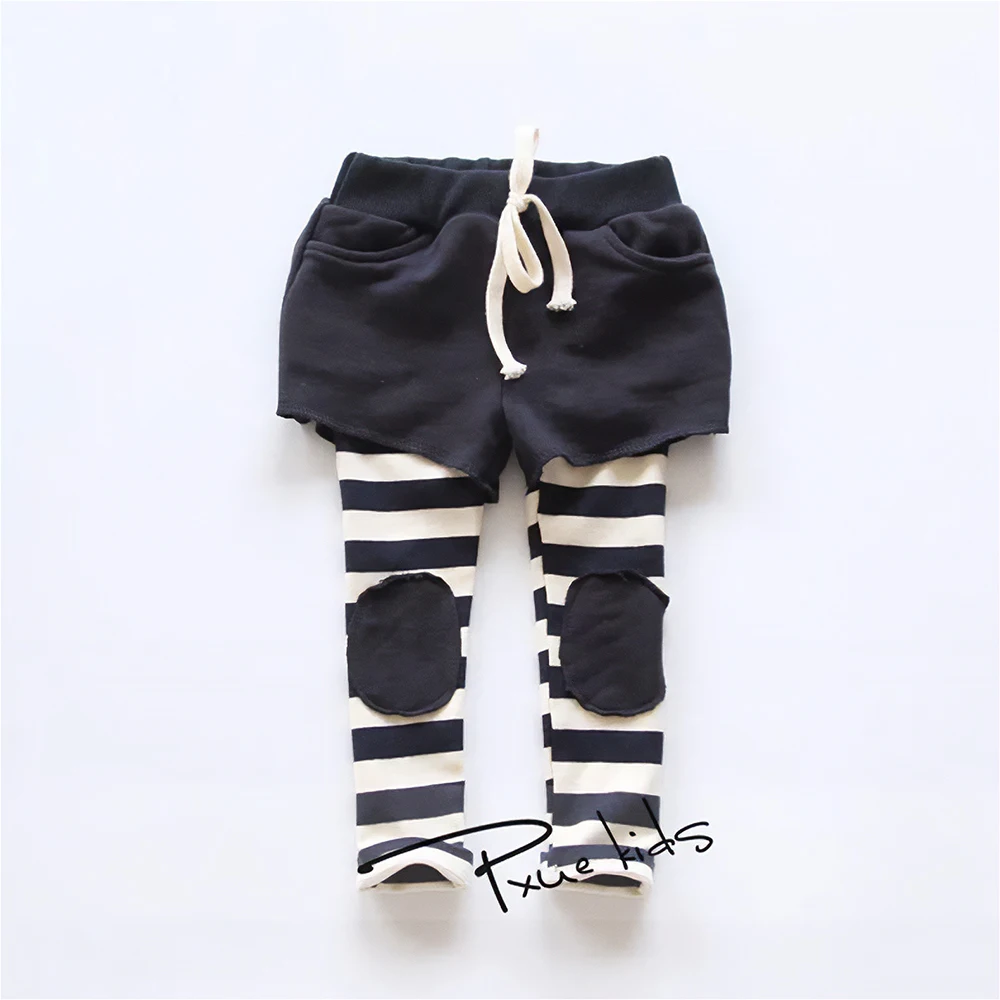 

New Autumn spirng autumn girls bottoming children leggings dress baby kid children 2-6year cotton stripe pant skirt