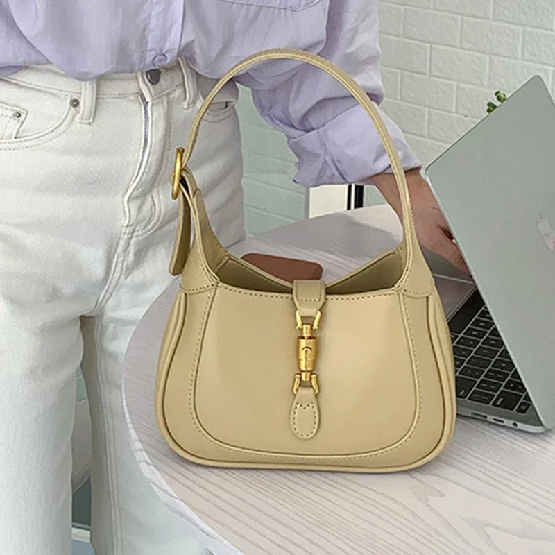 Woman Hobo Bag Luxury Design 2024 New Vintage Handbag Leather Clutch Purse Small Shoulder Bags For Woman Crossbody Bags