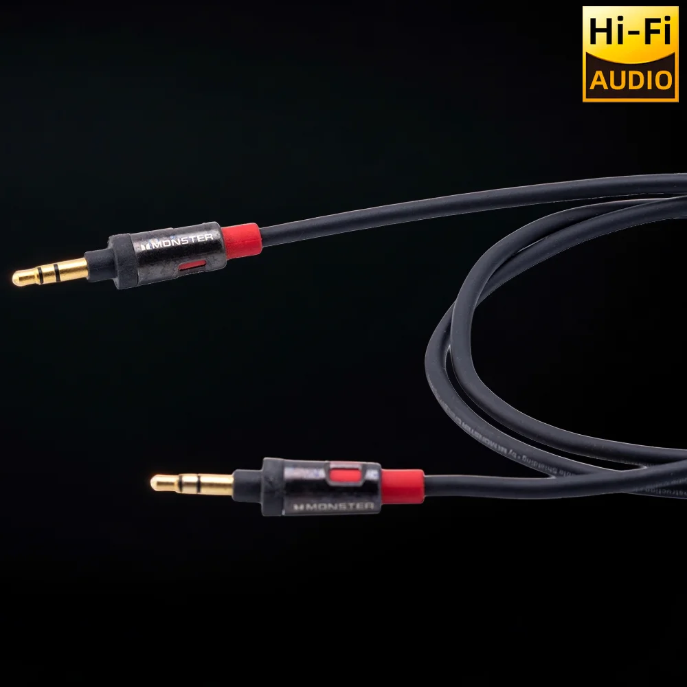 ■ Monster Cable iCable 800 3.5mm to 3.5mm Audio Cable OFC Oxygen-Free Copper for Headphones Speakers MP3 Players & Audio Devices