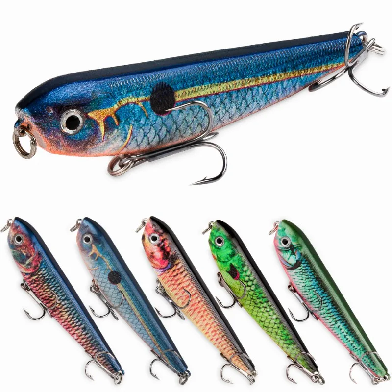 

5pcs 9.5g Surface Pencil Fishing Lure Stickbaits Topwater Sea Fishing Lure for Pike Bass Trout Prey Glider Pesca Tackle