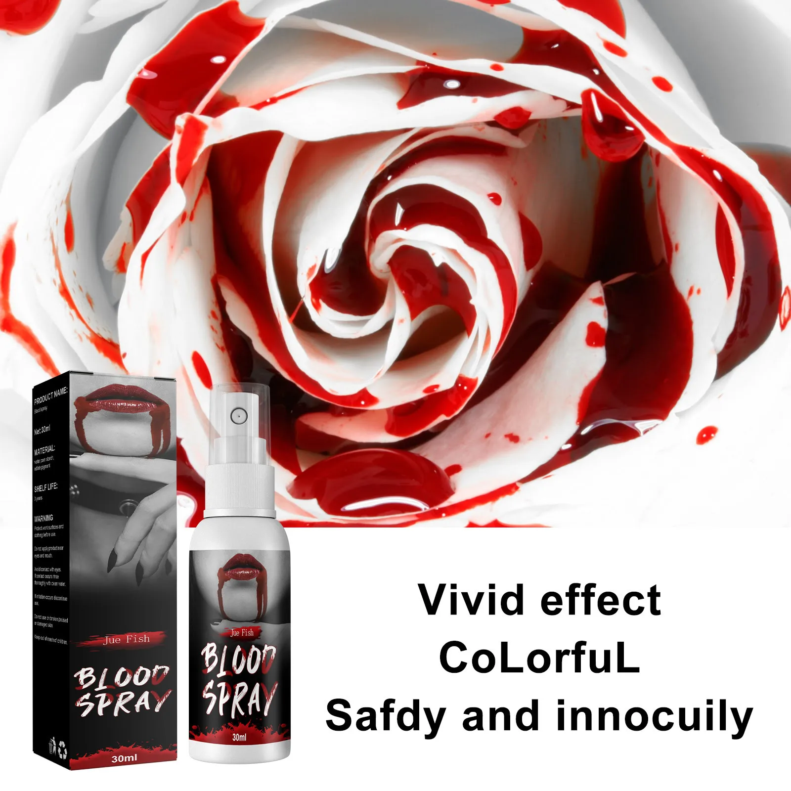 Spray Faux Sang 30 ml – Maquillage Halloween – photo 13
