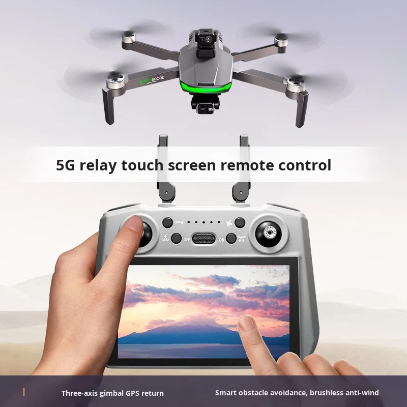 4K HD para iniciantes, prevenção de obstáculos GPS RC com tela de 7,2 polegadas 3KM