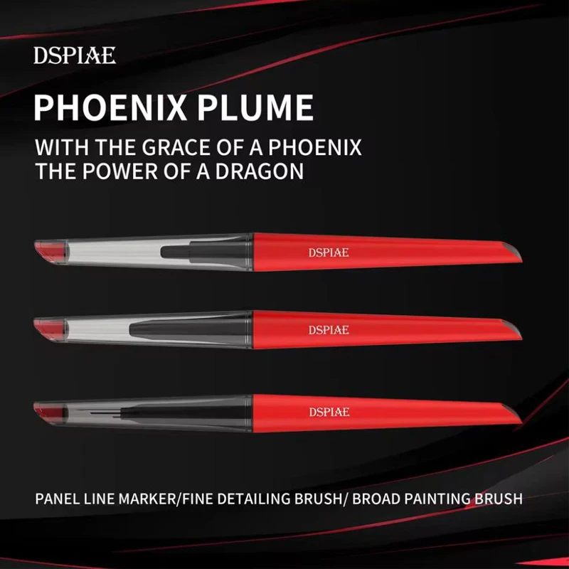 DSPIAE PT-TB/FB Model Coloring Handle Paint Pen PT-PL Panel Line Pen FBT Series Replaceable Brush Tips Hobby Model Special Tools