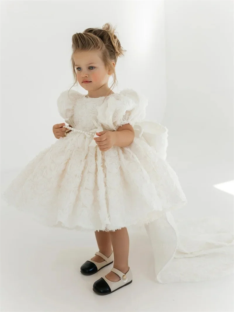 custom-light-luxury-dress-women-wedding-guest-gown-girls-wedding-gown-birthday-party-pageant-puff-sleeve-lace-trailing-gown