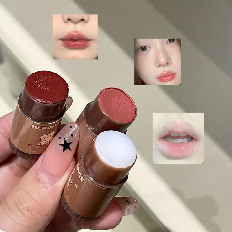 Herorange Tinted Lip Balm 3Pcs Set Moisturizing Anti Lip Lines Long Lasting Multi-Colors Daily Student Makeup