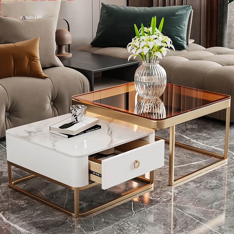 

Vanity Minimalist Coffee Tables Floor Accent Office White Dinning Coffee Tables Modern Mesa Auxiliar Luxury Furniture LSL25XP