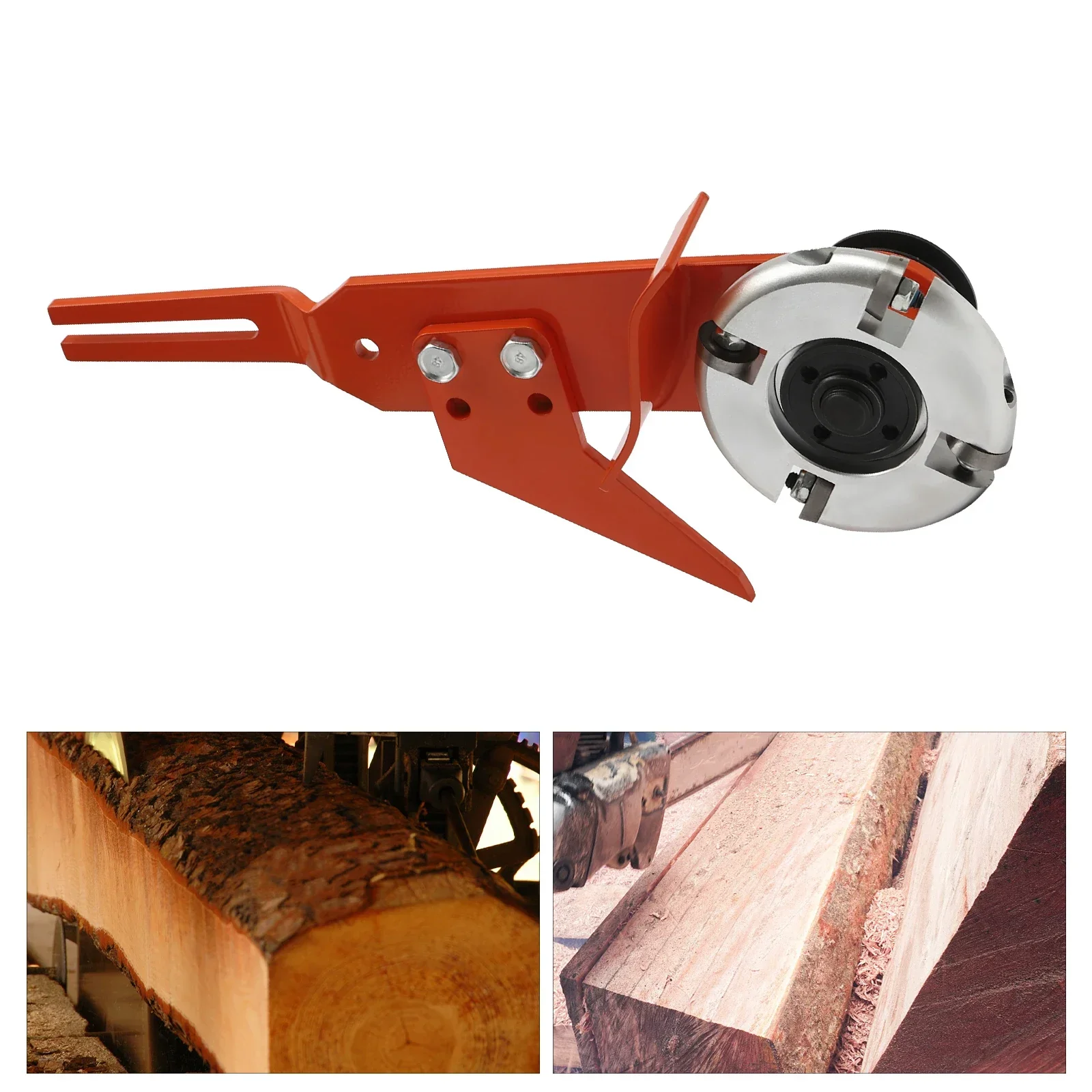 Fixation de moulin à découper pour tronçonneuse, rapport de poulie 3:2 9.49cm, éplucheur de bûches, outil d'ébavurage du bois en aluminium et en acier pour tronçonneuses Husqvarna