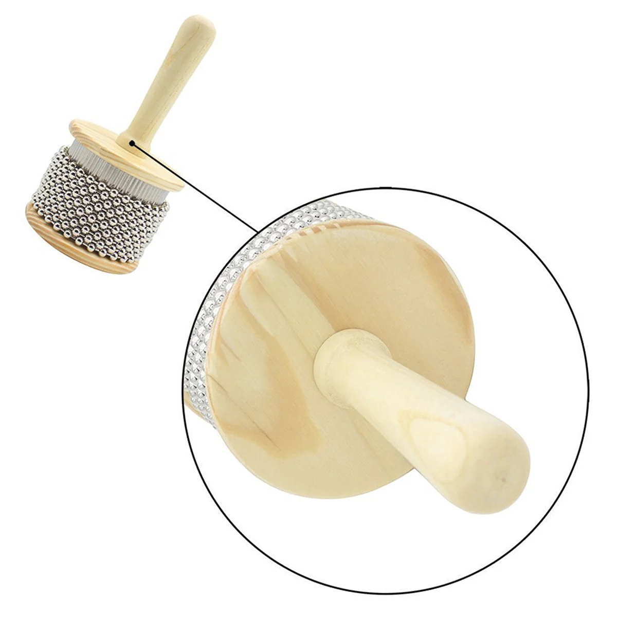 

Wooden Cabasa Dia.3.4'' Natural Wood Metal Hand Shaker Kids Music Therapy Preschool Tool Dia.3.4'' Wooden Cabasa