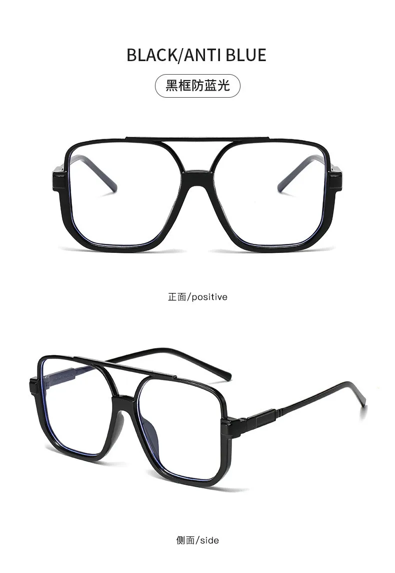 Übergroße Punk Quadratischen Rahmen Sonnenbrille Frauen Reisen Rechteck Marke Sonnenbrille Männer Strand Brillen Schwarz Shades Gläser – Detail 11