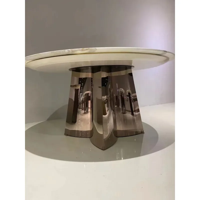 Luxury Marble Dining Table Base Rock Slab Tripod Legs Heavy Duty Stone Pedestal Support for Modern Home Furniture Decor