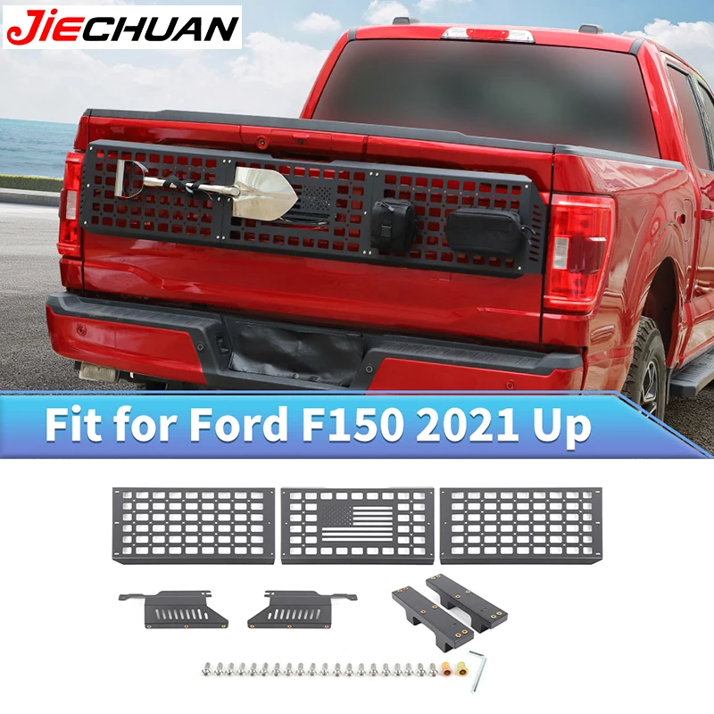 

JIECHUAN Metal Car Tailgate Extension Guard Rear Trunk Storage Bracket For Ford F150 2021 Up Auto Exterior Organizer Accessories