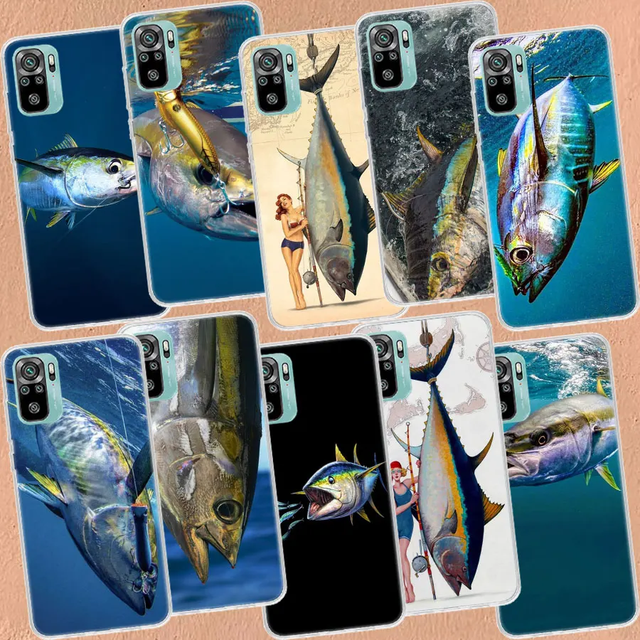 Ocean Sports Fishing for Tuna Phone Case For Redmi Note 14+ 13 Pro Plus 5G 12 12C 10 9 8 7 10A 10C 9A 9C 9T 8A 7A K60 K70 Cover