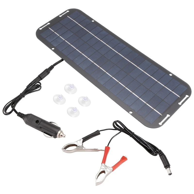 12V 60W Solar Panels Charger Car Motorcycle Kick Scooter Portable Solar Panel Car Charger Battery Efficient Maintenance-FABY view 2