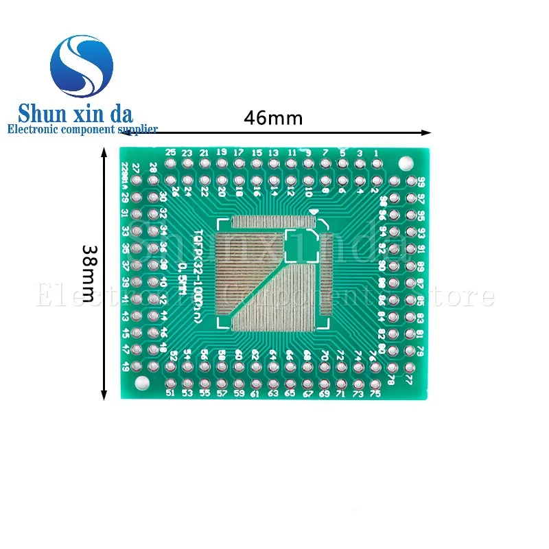 10 قطعة FQFP TQFP LQFP 32 44 80 100 64 إلى DIP نقل مجلس DIP لوحة إبرية الملعب IC لوحة محول لوحة تحويل #5