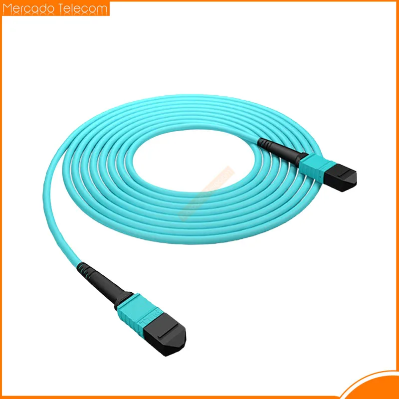 MPO Fiber Patch Cable 1m OM3 Male to Male 12 Cores Patch Cord Pinned/Pinned multimode Trunk Cable,Type A Type B Type C