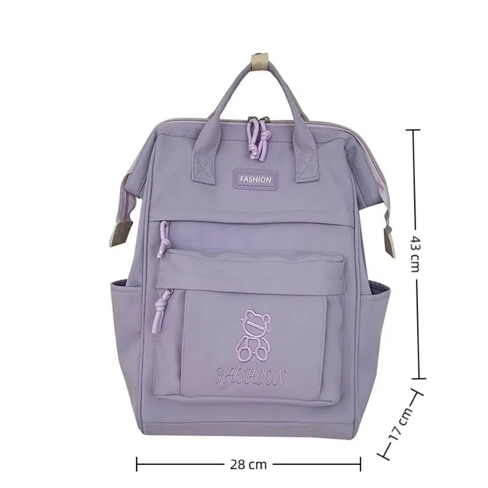 Tas Tangan Fashion Tas Ransel Perjalanan Gaya Ins Tas Bahu Ganda yang Dapat Disesuaikan Tas Ransel Pelajar Kapasitas Besar
