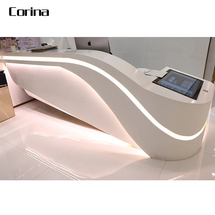 Corina Shopping Mall Beauty Nail Salon Curved Reception Desk