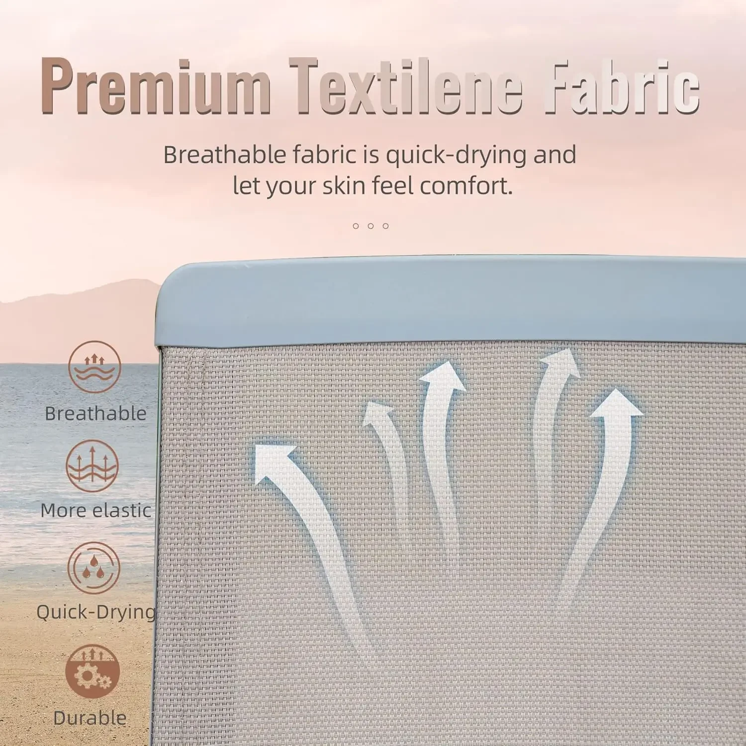 [متجر هيلونج] مجموعة كراسي صالة تشيس مكونة من 3 قطع، كراسي صالة من الألومنيوم مع 5 أوضاع قابلة للتعديل، صالة تشيس خارجية لحمام السباحة، سطح السفينة،