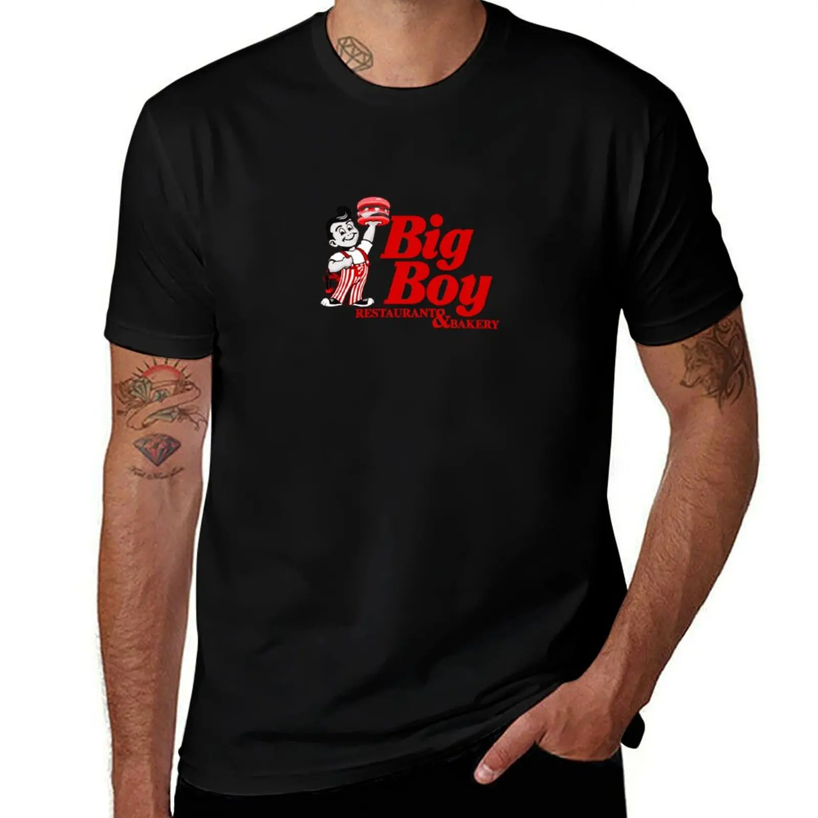 Big Boy Burgers - Vintage Discontinued Junk Food Shirts T-Shirt Sports Casual Short Sleeve Cotton Tee T-Shirt