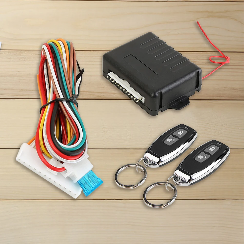 Car Remote Central Door Lock Kit with Remote Control Keyless Entry Alarm System 433.92MHz Auto Remote Central Locking Kit