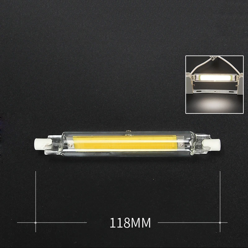 R7S LED 118mm 78mm 8W 10W 20W 30W Dimmable COB Lamp Bulb Glass Tube Replace Halogen Lamp Light AC110V 220V R7S LED Spot light