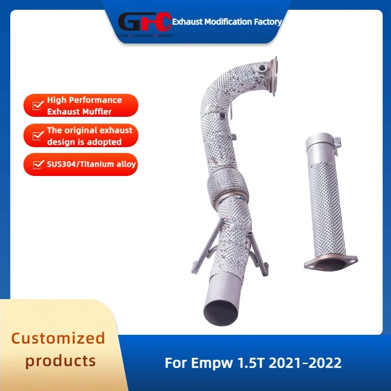 

GFC Catless Downpipe Exhaust System for Empow 1.5T 2021-2022 High-Performance 304 Stainless Steel Car Exhaust Pipe