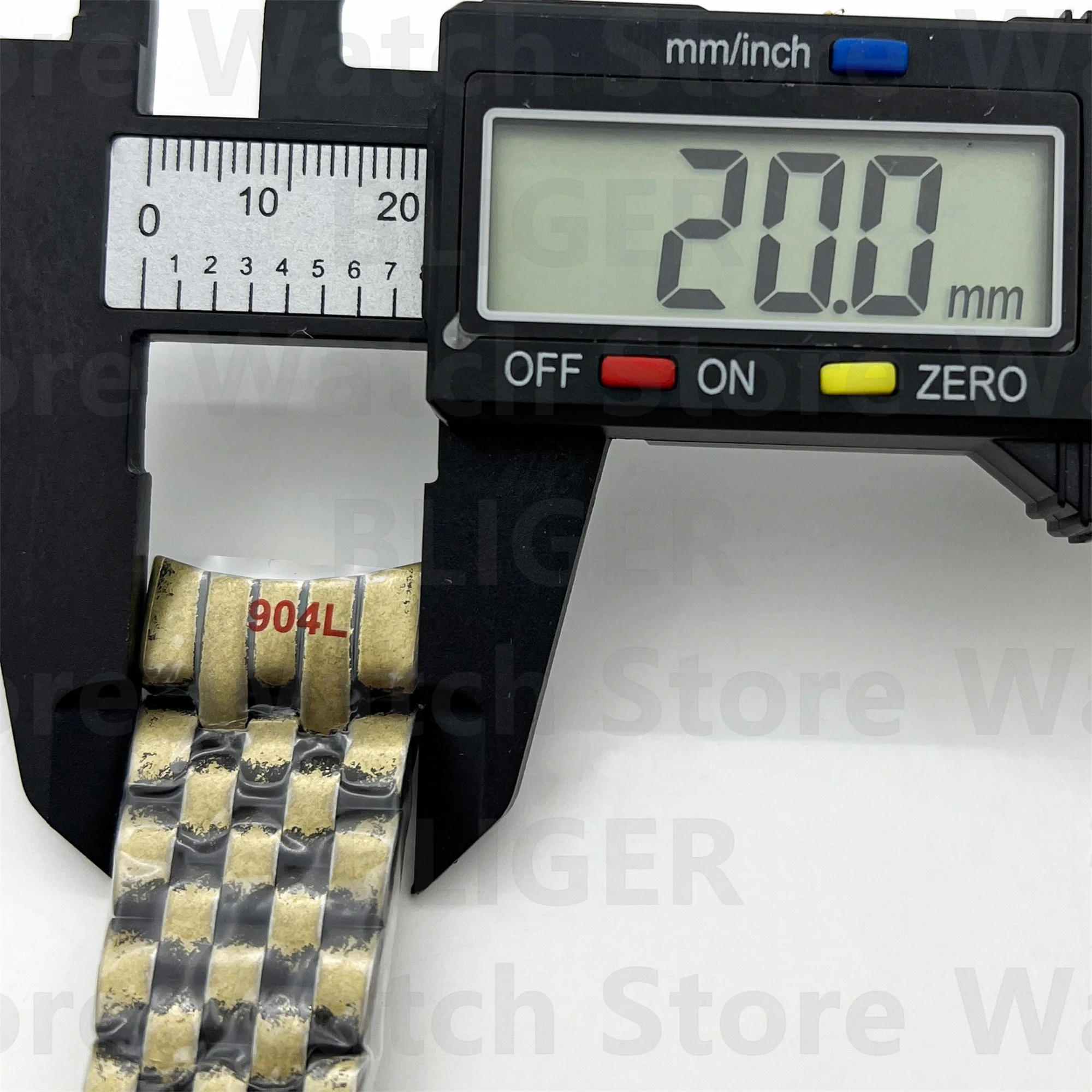 Bliger นาฬิกาข้อมือ904L 20มม. สายนาฬิกาข้อมือบรอนซ์แท่งสแตนเลสสตีลพับได้, เหมาะสำหรับสุภาพบุรุษ36มม. 39มม.