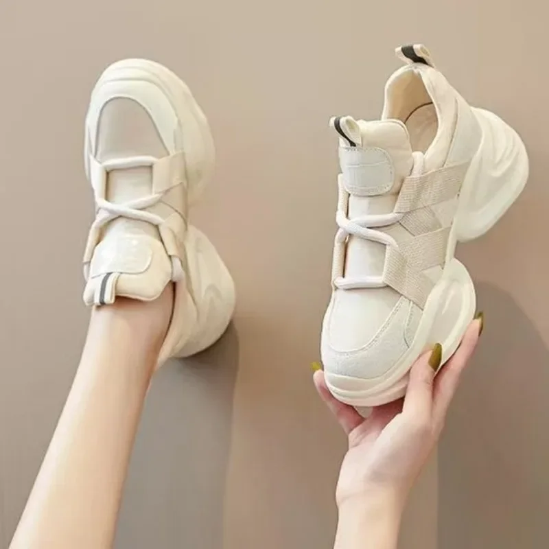 

Увеличенная высота на 8, см, обувь для папы, дышащая и удобная, летние универсальные туфли из губки, женская спортивная обувь