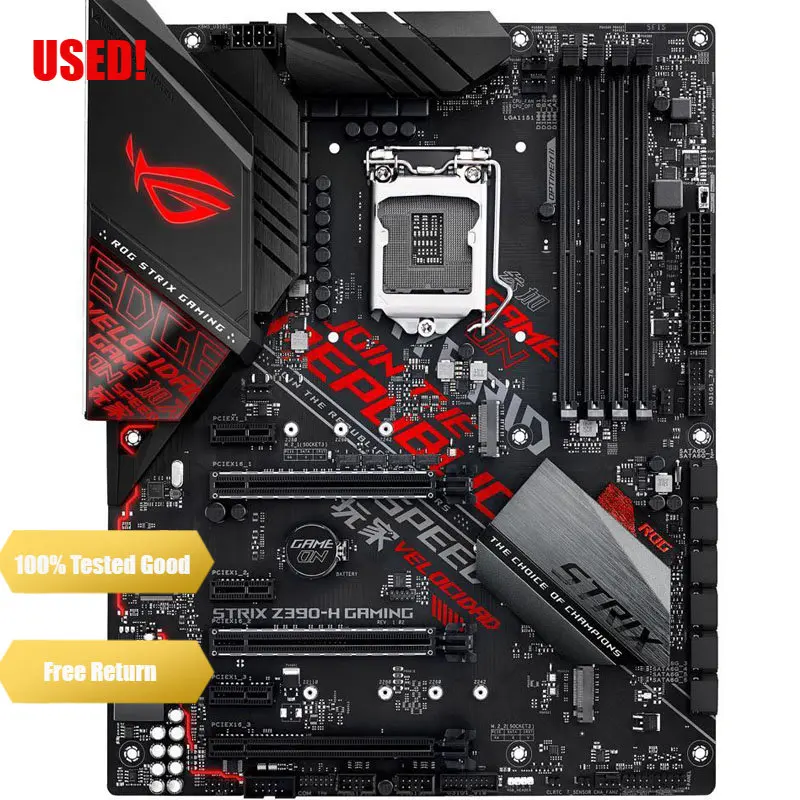 

ASUS ROG Strix Z390-H Gaming Motherboard LGA1151 (Intel 8th and 9th Gen) ATX DDR4 DP HDMI M.2 USB 3.1 Gen2 Gigabit LAN