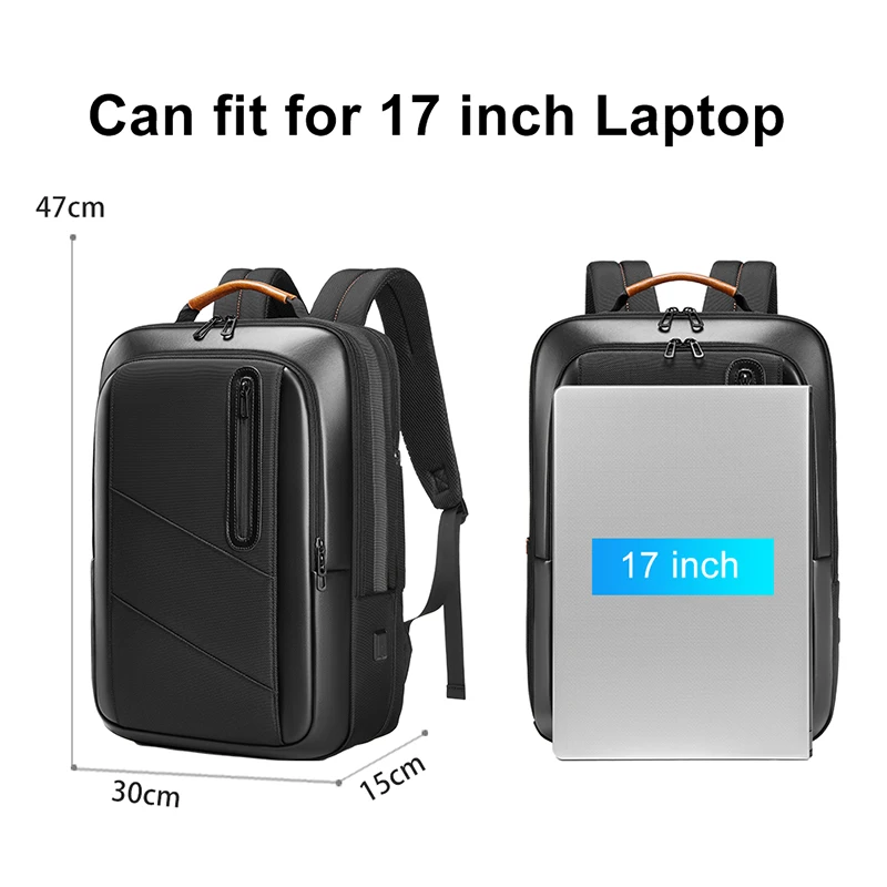 Imagem -05 - Mochila Impermeável Multifuncional para Homens Bolsas de Negócios Masculinos Bolsa de Carregamento Usb 17 Laptop Bolsa 2023