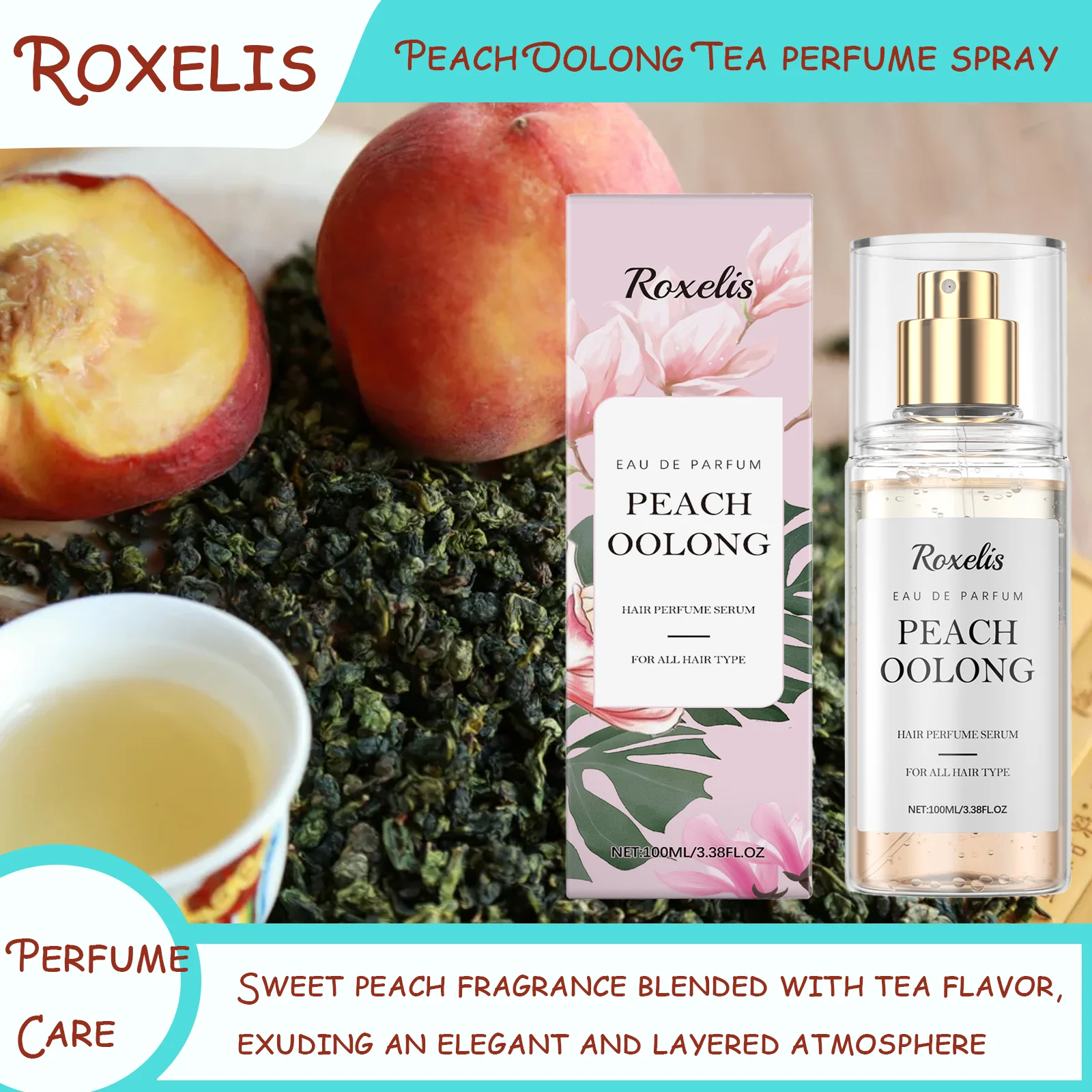 

ROXELIS персиковый улун, парфюмерная сыворотка для волос, спрей-спрей, стойкий аромат, закрывающий запах, аромат для тела для женщин, ежедневное использование