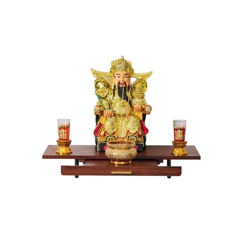 DSA new Chinese-style God of Wealth cabinet on the wall Bodhisattva shrine wall-mounted Guanyin Buddhist cabinet Guan  small