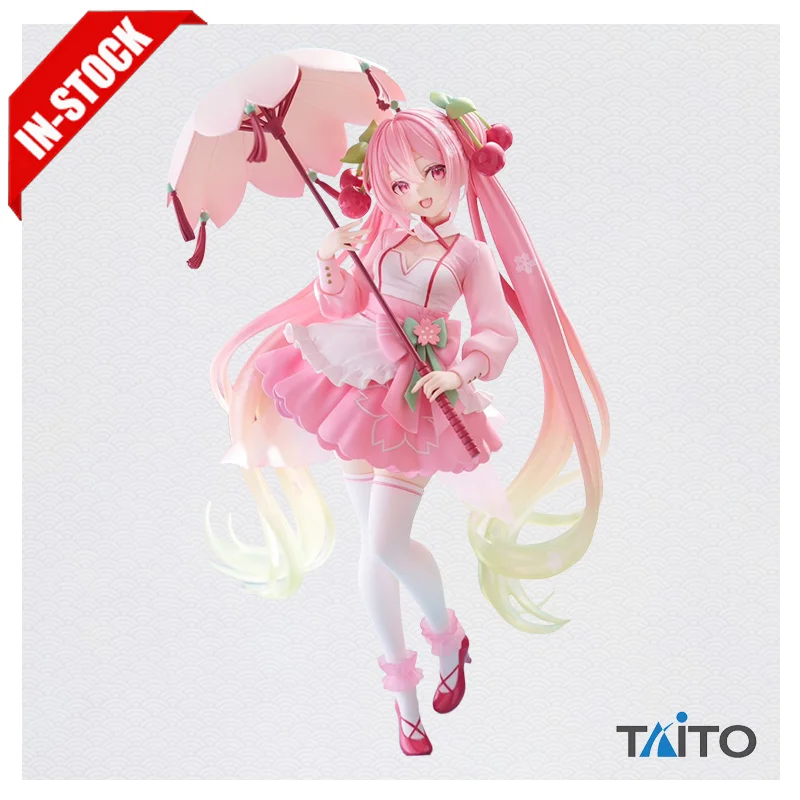 Оригинальная-подлинная-модель-taito-amp-Хацунэ-Мику-21-см-Сакура-Мику-Сакура-Платье-Фигурка-Аниме-ПВХ-Игрушки-Подарки-Коллекции-Статуэтка