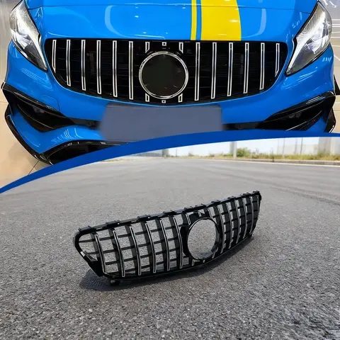 Front Grille Racing Grill Mesh Tuning Accessories for Mercedes Benz A-Class W176 A250 A200 A45 AMG 2016-2018 GT Style