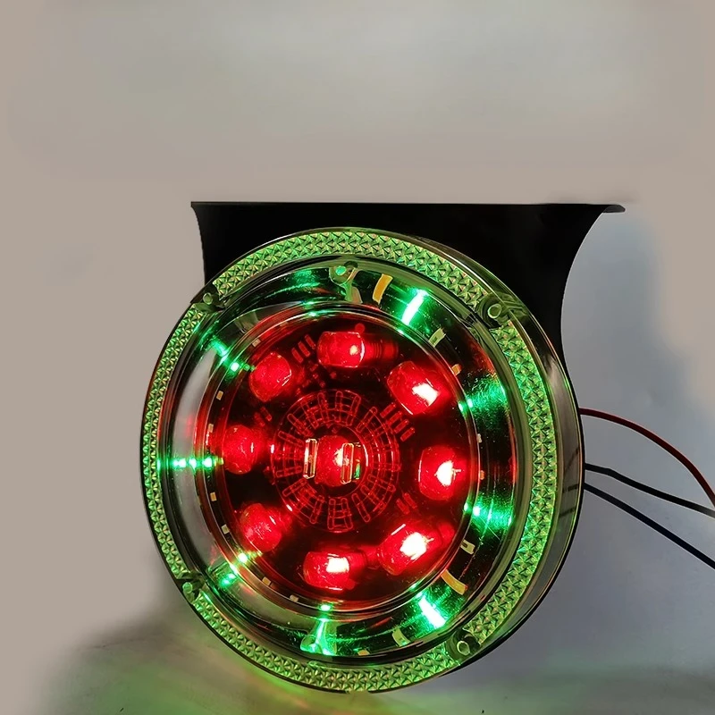 

Car colorful flash light 24V large truck rear tail light bright LED fog light anti-rear-end collision warning truck accessories