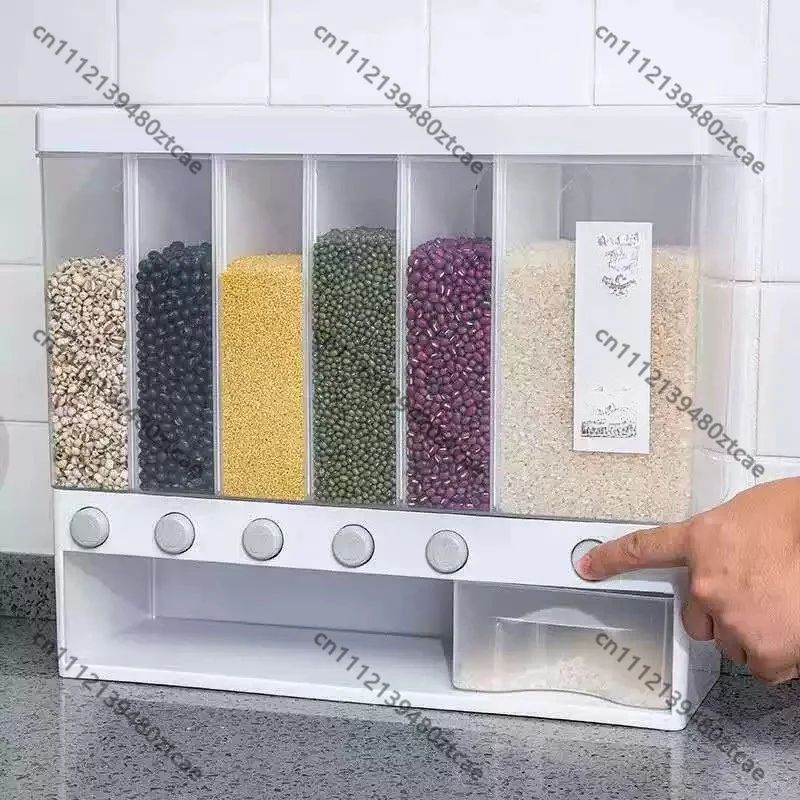 Wall‑mounted Large‑capacity Sealed Grain Storage Box Kitchen Hanging Container For Rice Beans And Other Cereals Food Storage