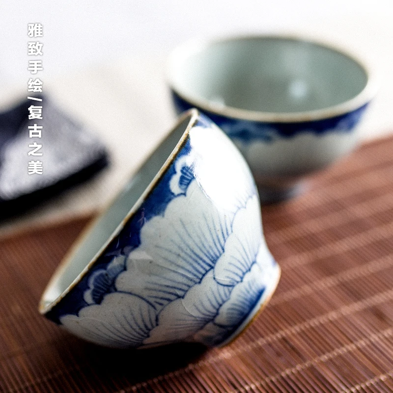 

Handmade Kung Fu Tea Cup Vintage Ceramic Chinese Luxury Tea Cup Ceremony Creative Gift Tazze Da Tea Household Products