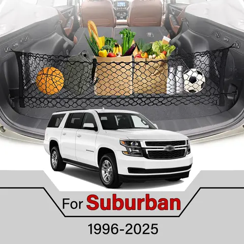 자동차 화물 그물 신축성, 자동차 가제트, 조절 가능한 탄성 트렁크 스토리지 네트, 후크 포함, 쉐보레 교외 1996-2025