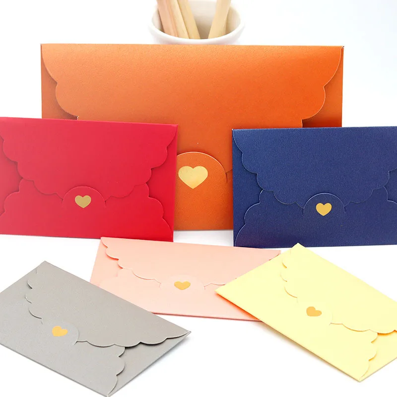 (20 Pieces/Lot) 11*17.5cm Paper Envelope Pearl Kraft Paper Gilding Love Envelope Bank Card VIP Membership Card Package Envelope