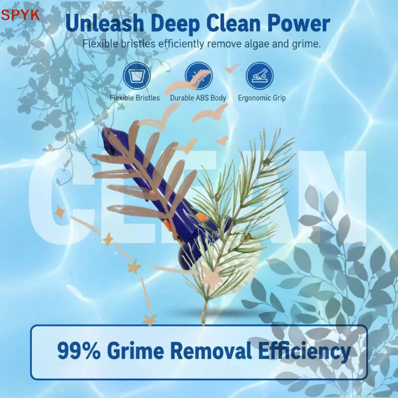 1 PCS Swimming Pool Vacuum Suction Head Brush With Nylon Bristles For Floor & Ground Cleaning